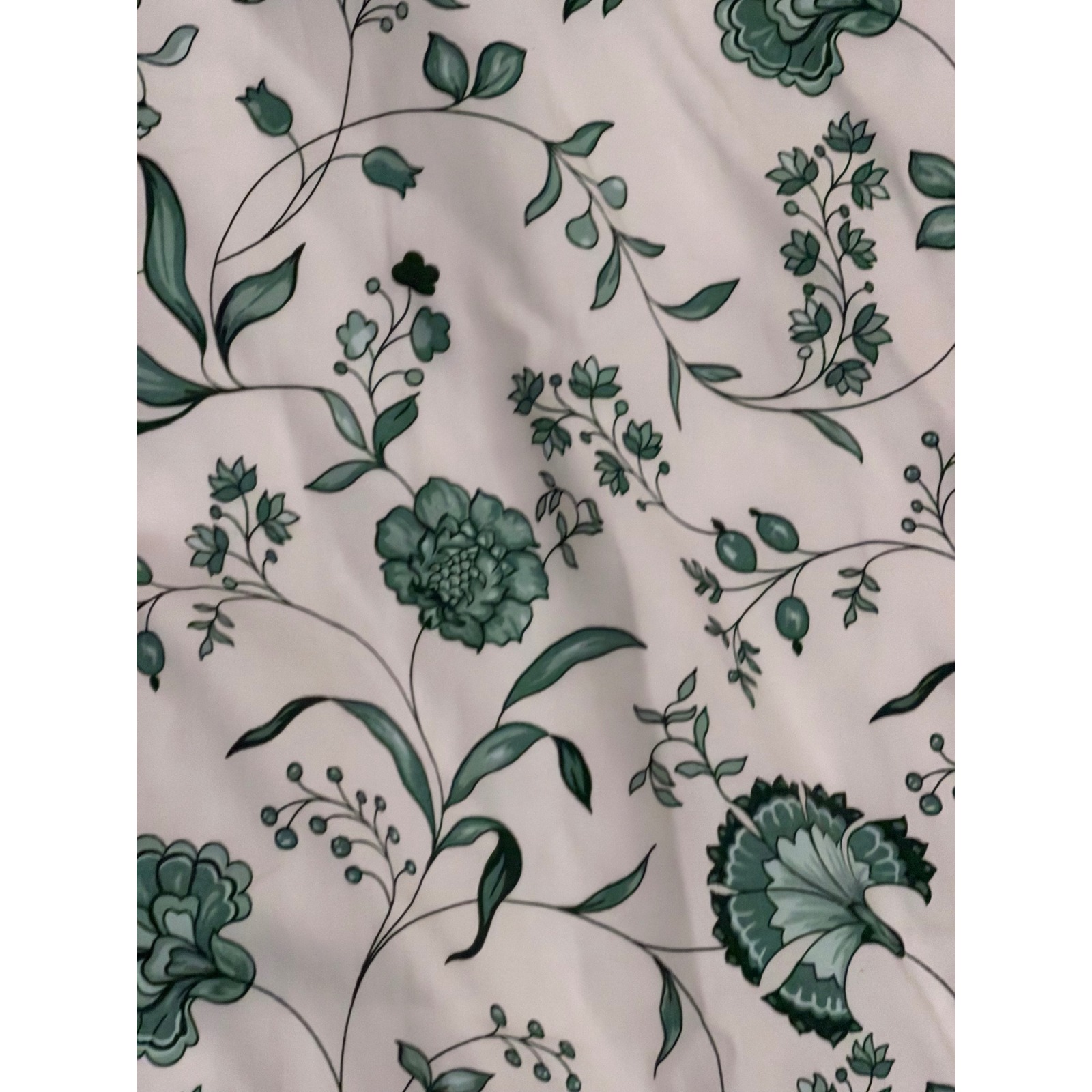 New Lake Pajamas Green Floral Patio Brunch Dress Pockets Bump Meadow Vines L — image 5 of 7